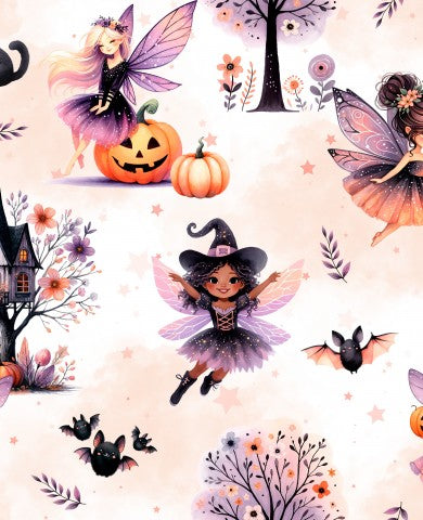 Stoffmuster Feen Halloween