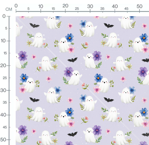 Stoffmuster Blumen Geist