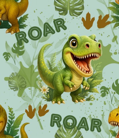 Stoffmuster Exklusiv Roar Dino