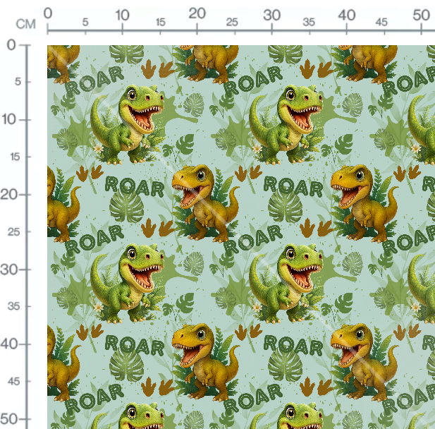 Stoffmuster Exklusiv Roar Dino