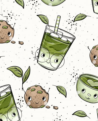 Stoffmuster Exklusiv Matcha Lover
