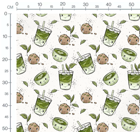 Stoffmuster Exklusiv Matcha Lover