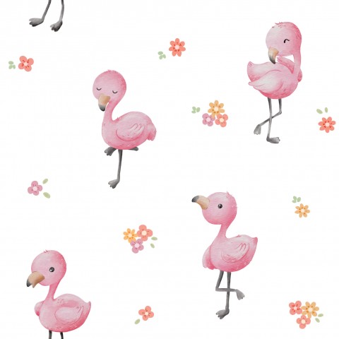 Stoffmuster Flamingo Mino