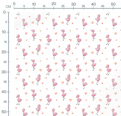 Stoffmuster Flamingo Mino