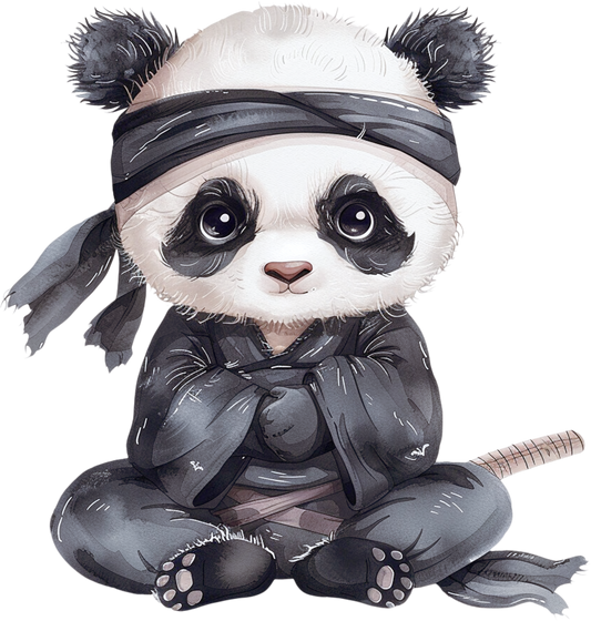 Bügelbild Karneval Panda