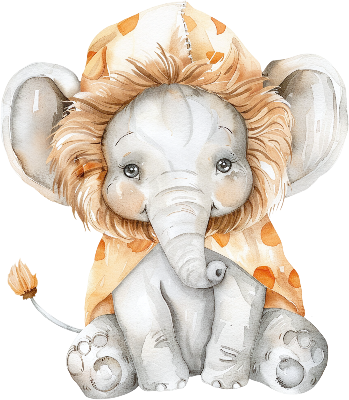 Bügelbild Karneval Elefant