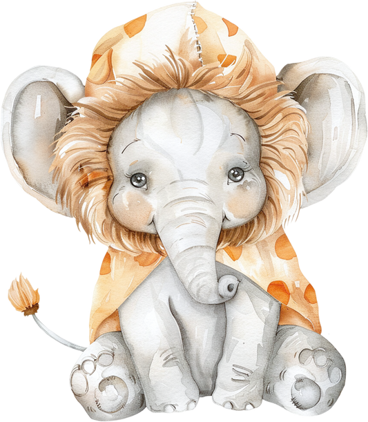 Bügelbild Karneval Elefant