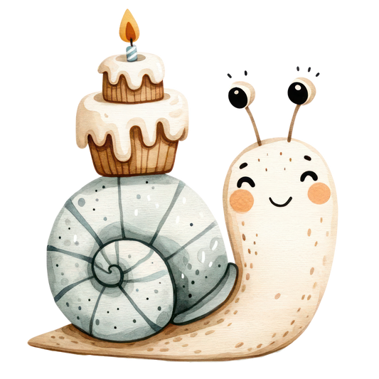 Bügelbild Geburtstags Schnecke
