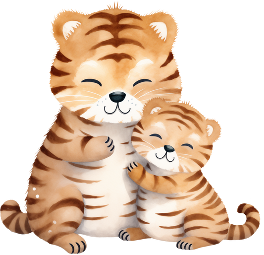 Bügelbild Tiger Liebe