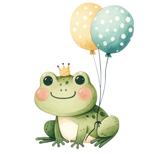 Bügelbild Geburtstags Frosch