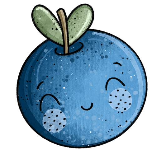 Bügelbild Blaubeere