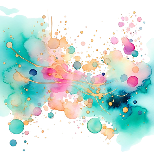 Bügelbild Hintergrund Farbklecks 7