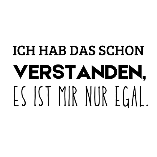 Bügelbild Schriftzug schon verstanden