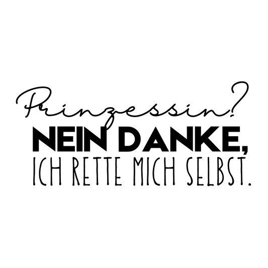Bügelbild Schriftzug Prinzsessin?