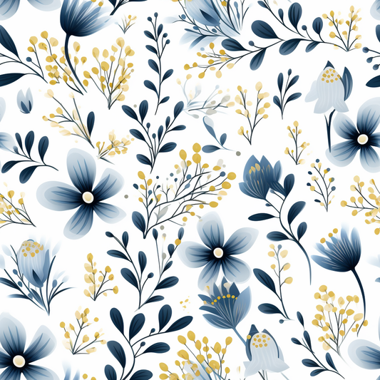 Eigenproduktion Vorbestellung 0,5 Meter Blumen blau