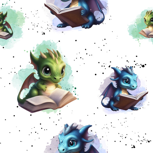 Stoffmuster Lese Drache