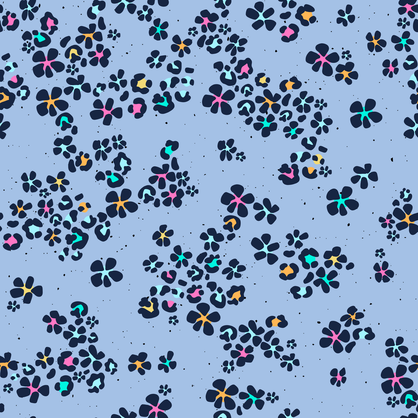 Eigenproduktion Vorbestellung 0,5 Meter Blumen Leo blau