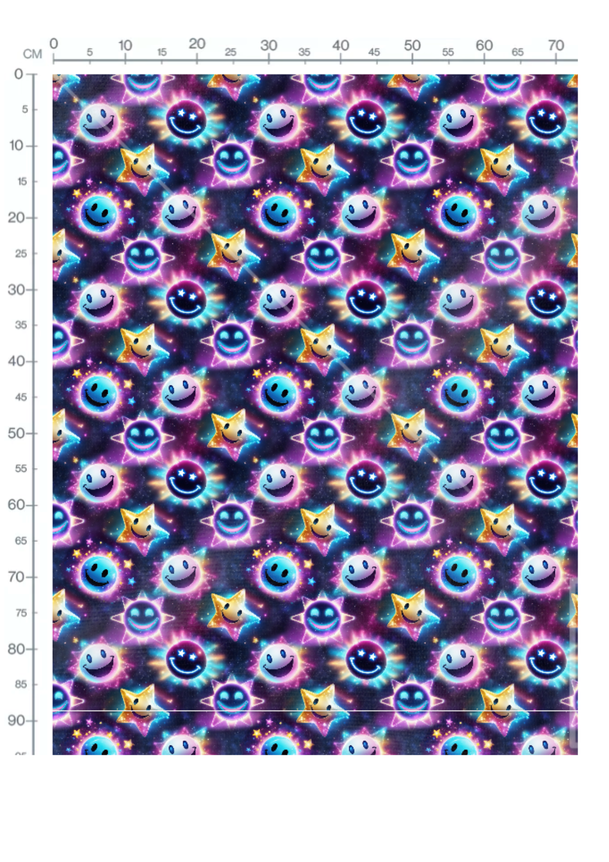 Stoffmuster Galaxy Sterne