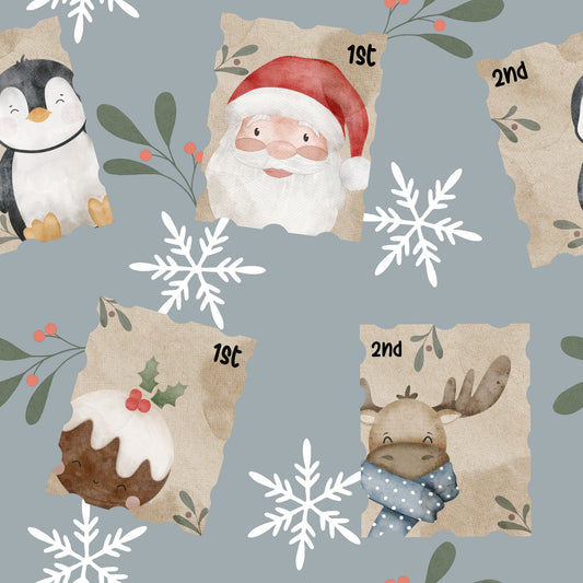 Stoffmuster Exklusiv Christmas Stamp