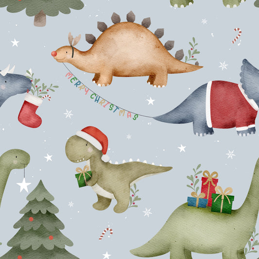 Stoffmuster Exklusiv Christmas Dino