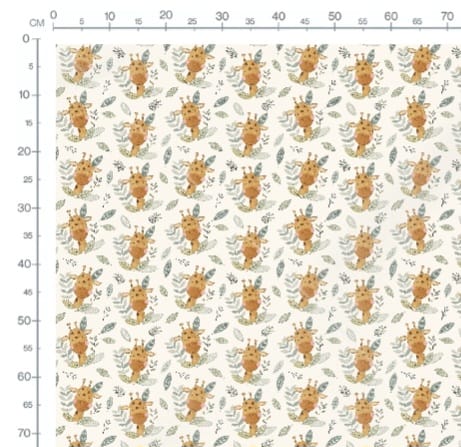 Stoffmuster Safari Giraffe