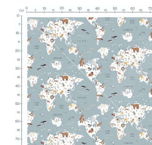 Stoffmuster tierische Welt