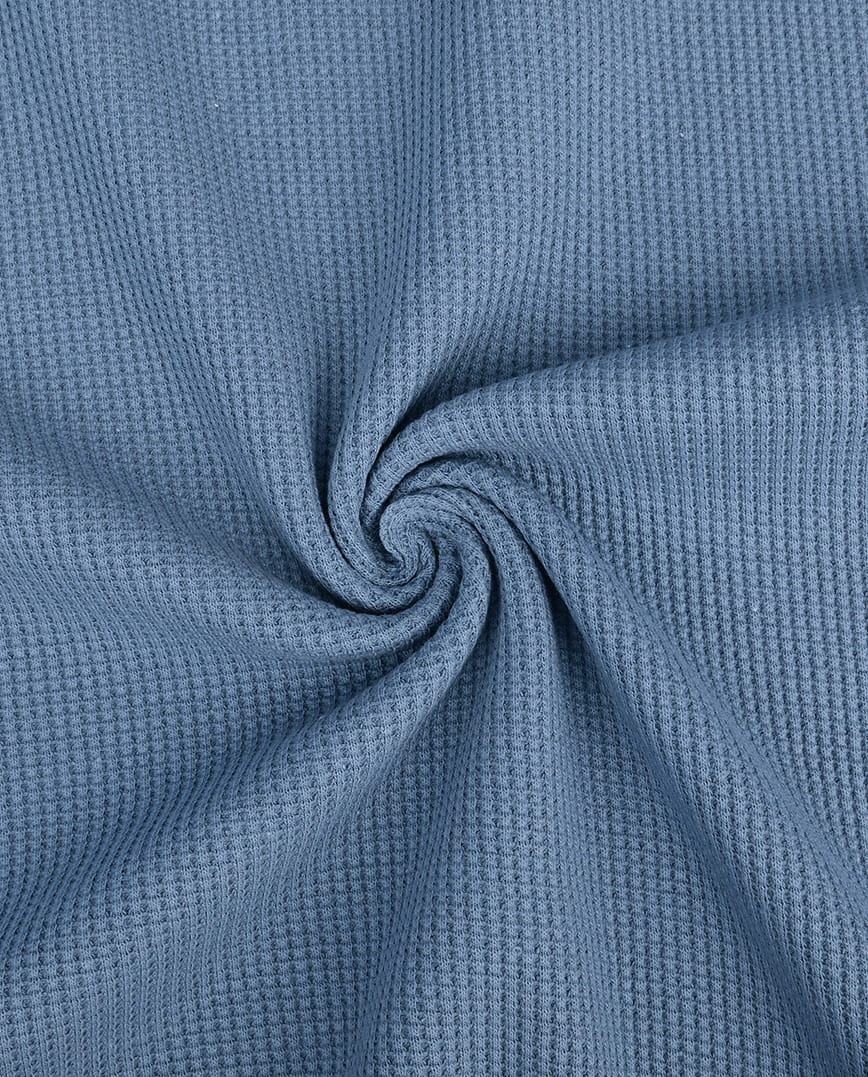 Waffeljersey Blau