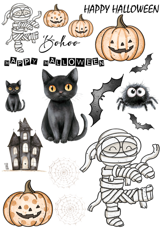Bügelbildbogen Halloween