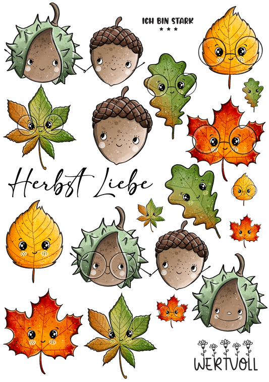 Bügelbildbogen Herbstliebe