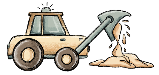 Bügelbild Bagger 1