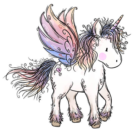 Bügelbild Einhorn Pegasus