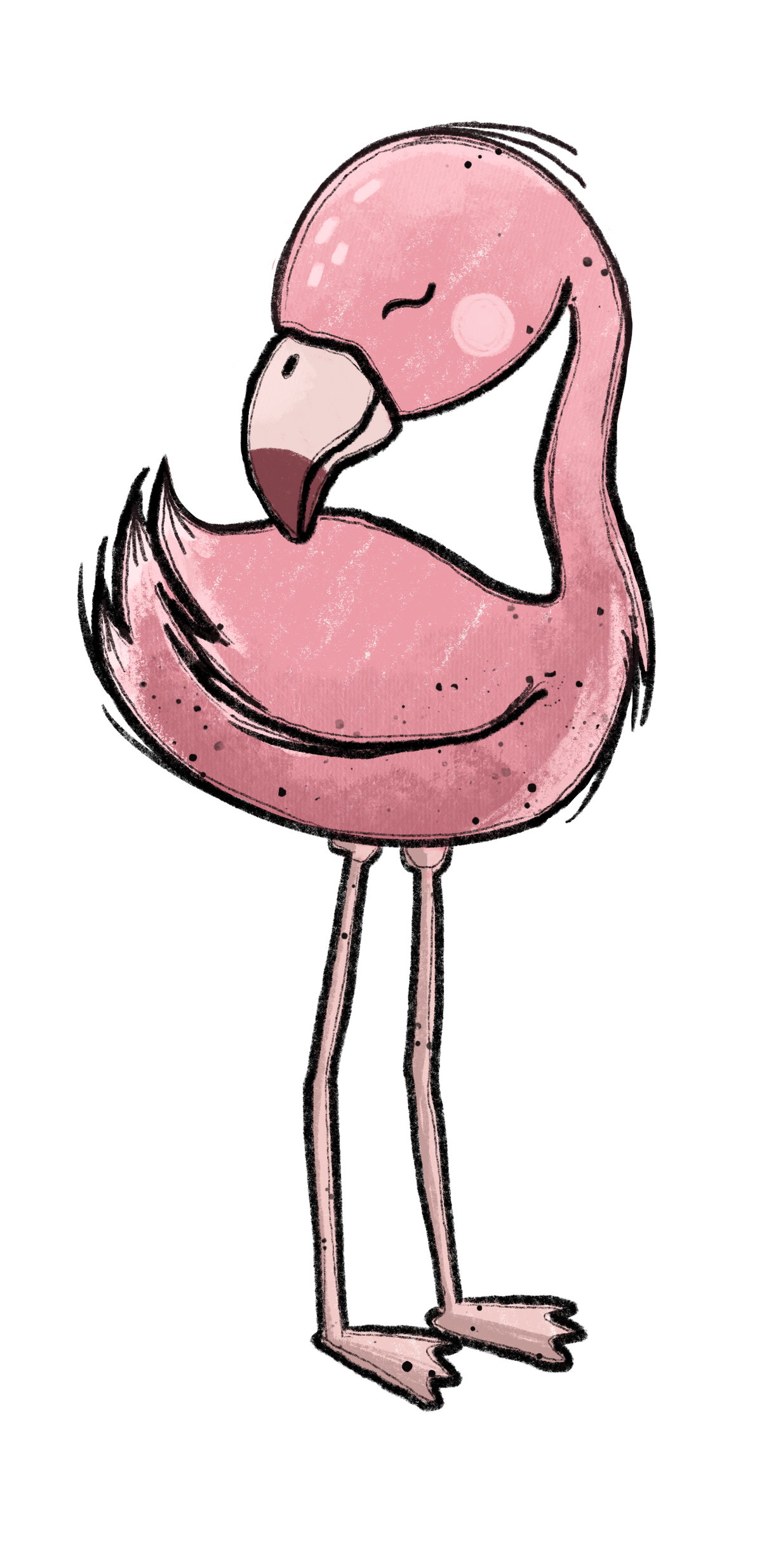 Bügelbild Flamingo