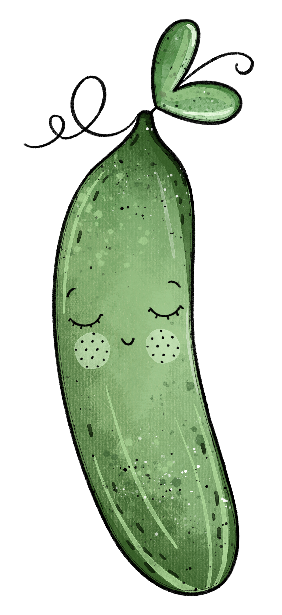 Bügelbild Gurke 2