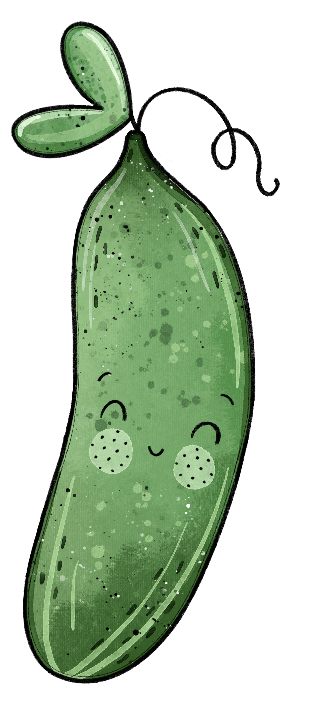 Bügelbild Gurke 4
