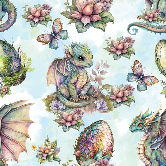 Stoffmuster Lydia Drache