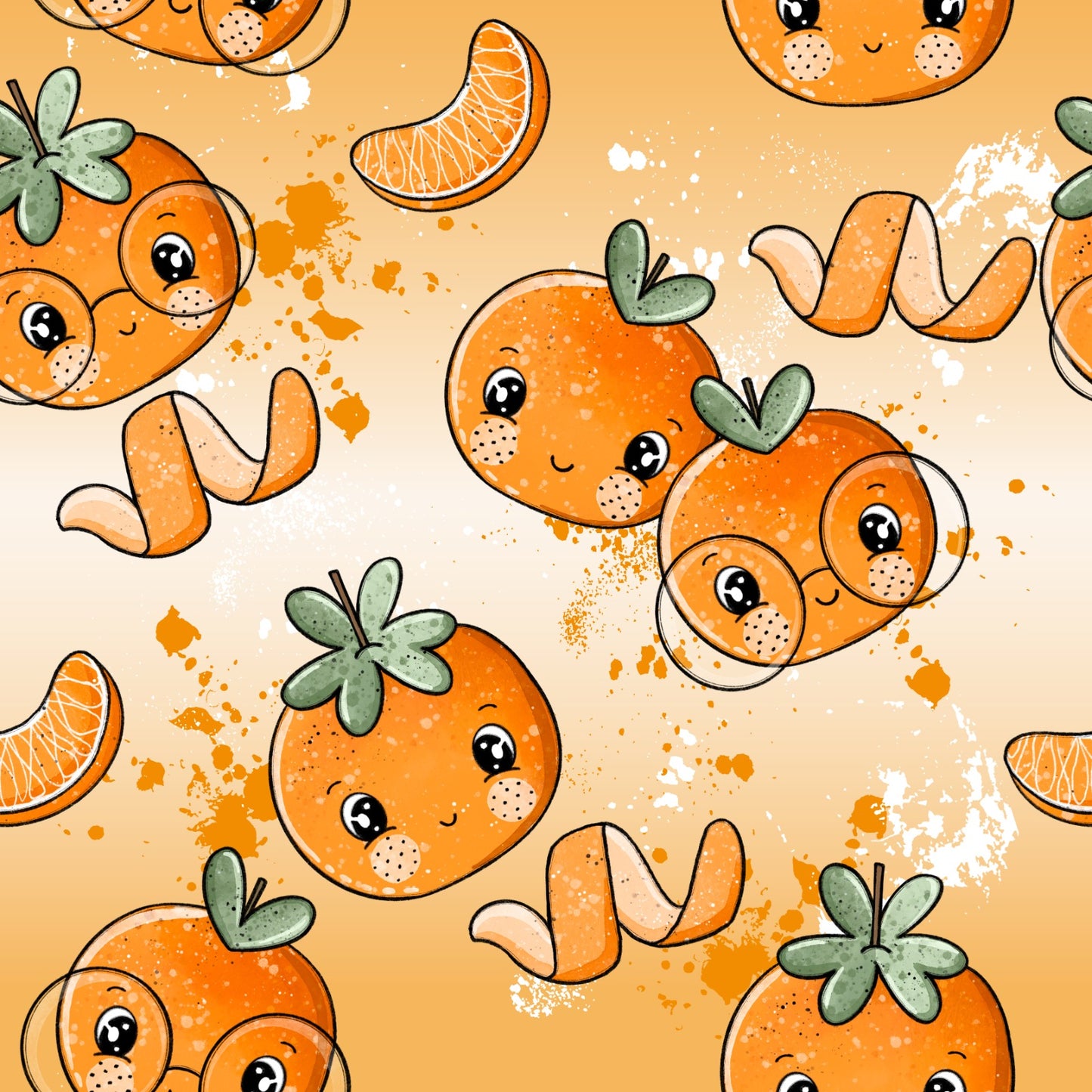 Eigenproduktion Vorbestellung  0,5Meter Mandarine Farbveflauf