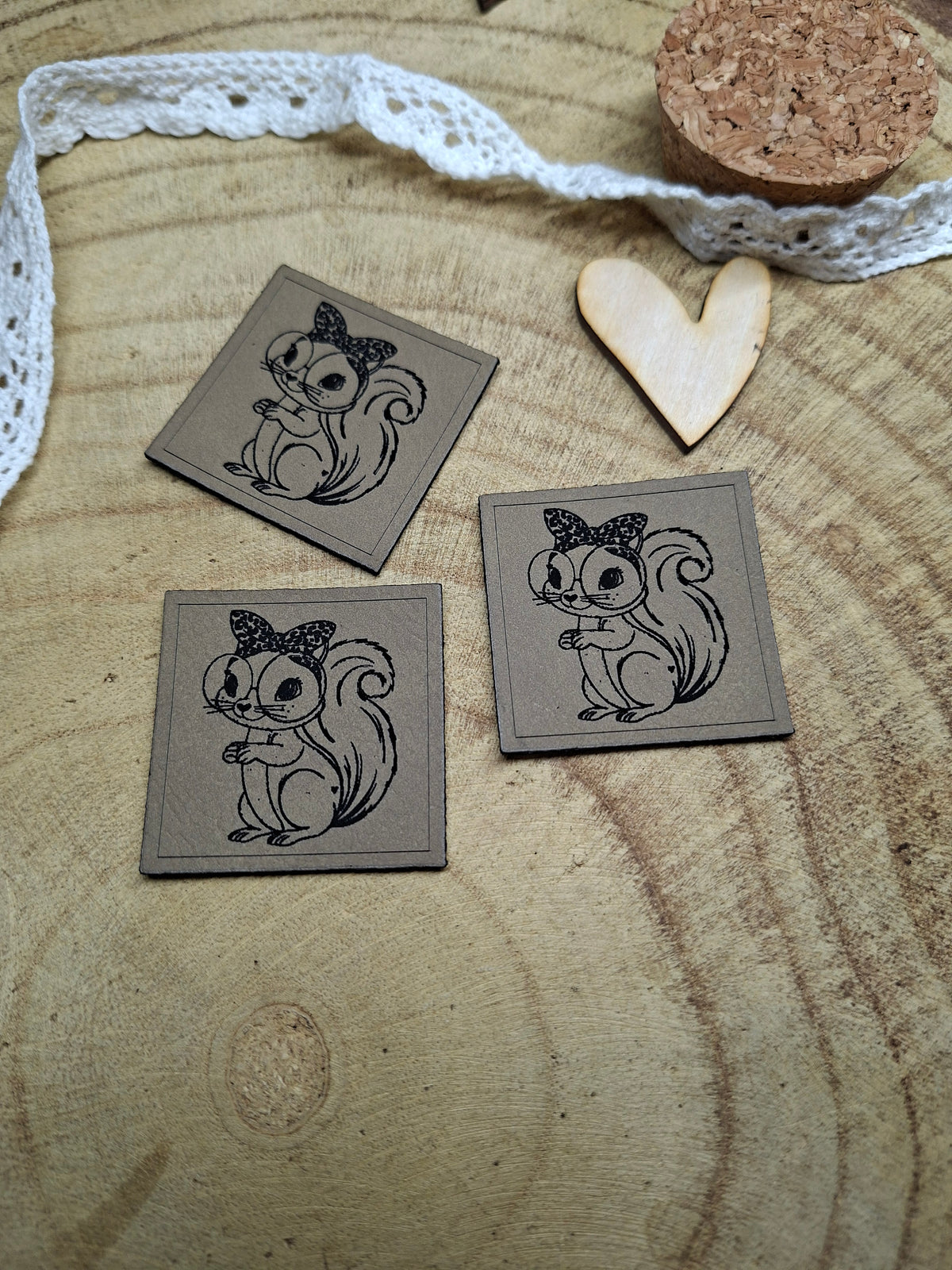 Lederpatch Leo Eichhörnchen