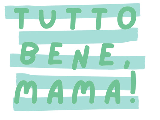 Bügelbild Tutto Bene Mama Streifen 5