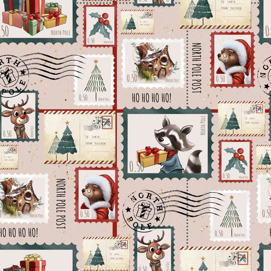 Eigenproduktion Vorbestellung  0,5Meter HoHoHo Stamp rosa