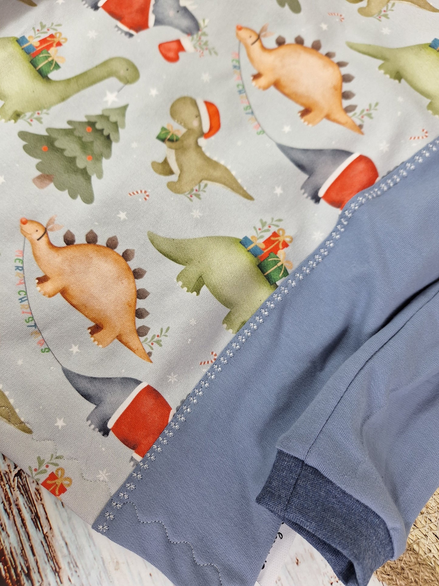 Pulli 2 Line Weihnachts Dino
