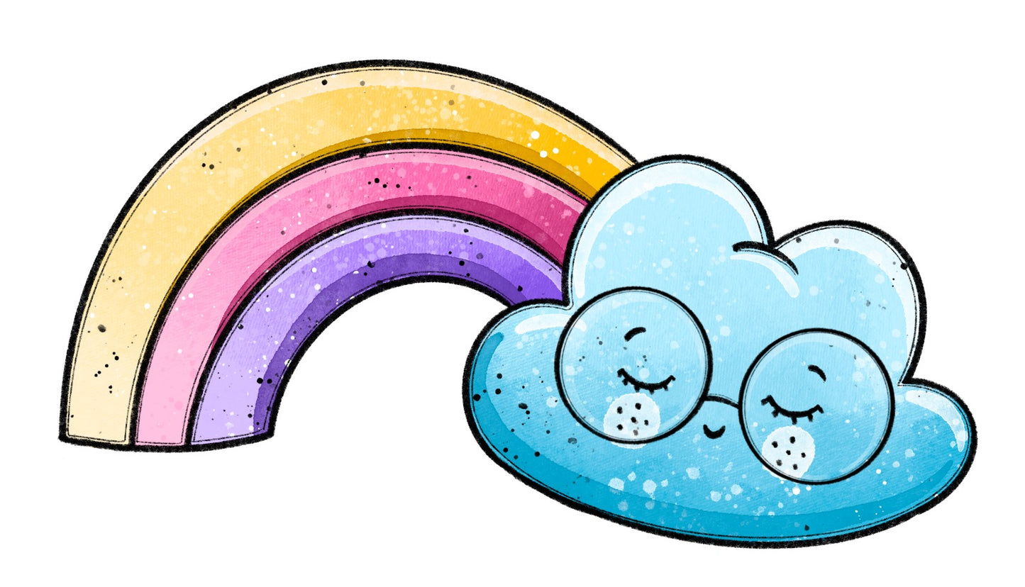 Bügelbild Regenbogen