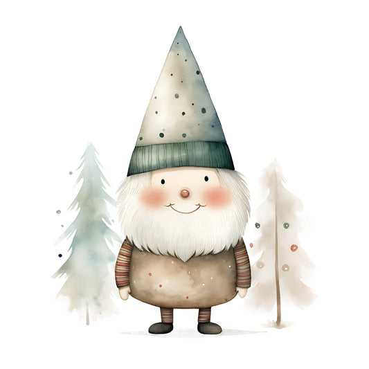 Bügelbild Winter Zwerg