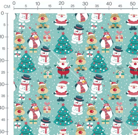 Stoffmuster Christmass Day
