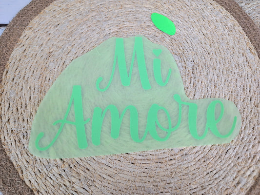 Bügelbild Flock neon Mi Amore