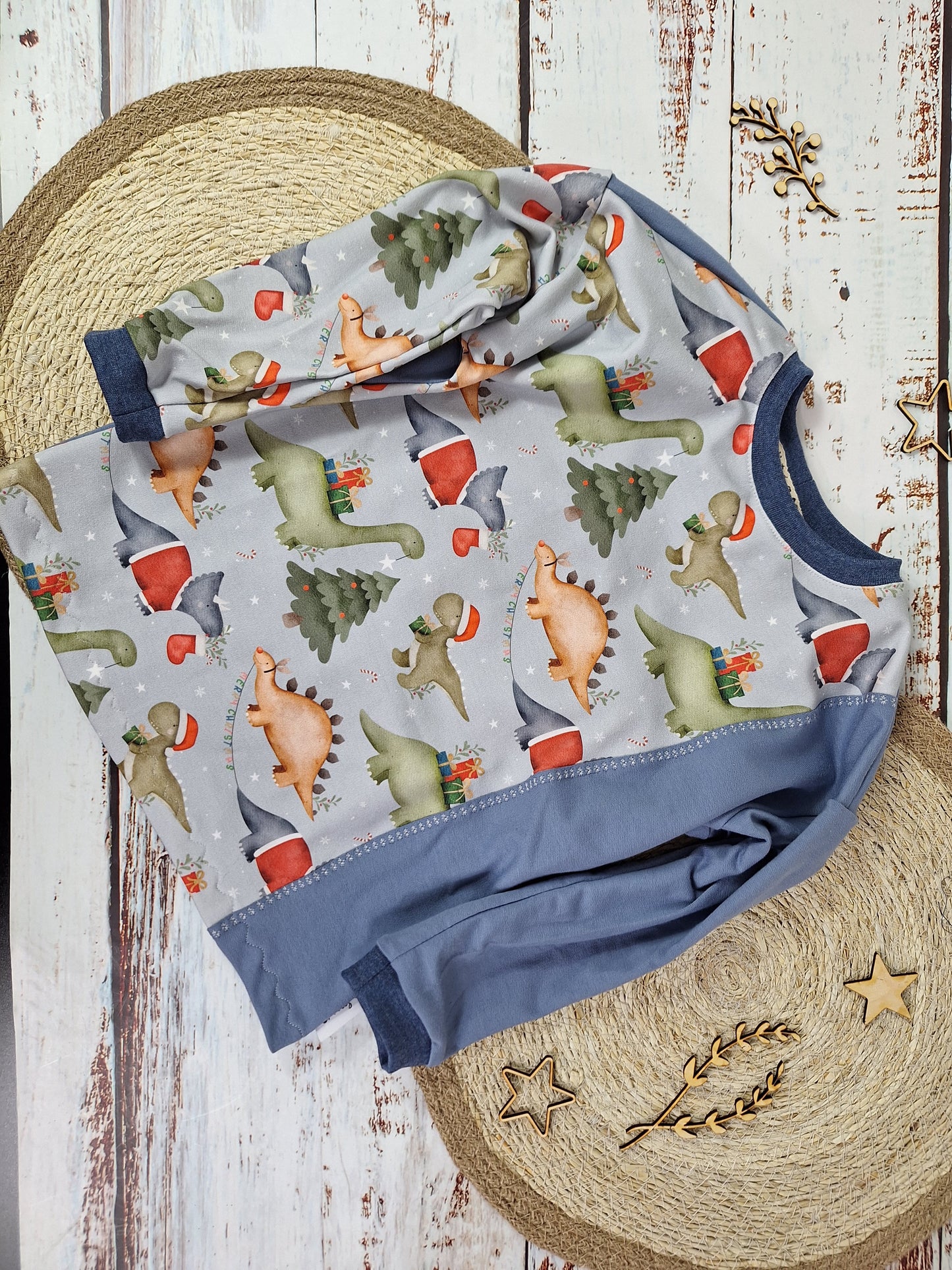 Pulli 2 Line Weihnachts Dino