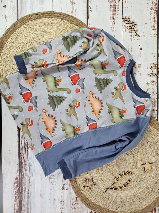 Pulli 2 Line Weihnachts Dino