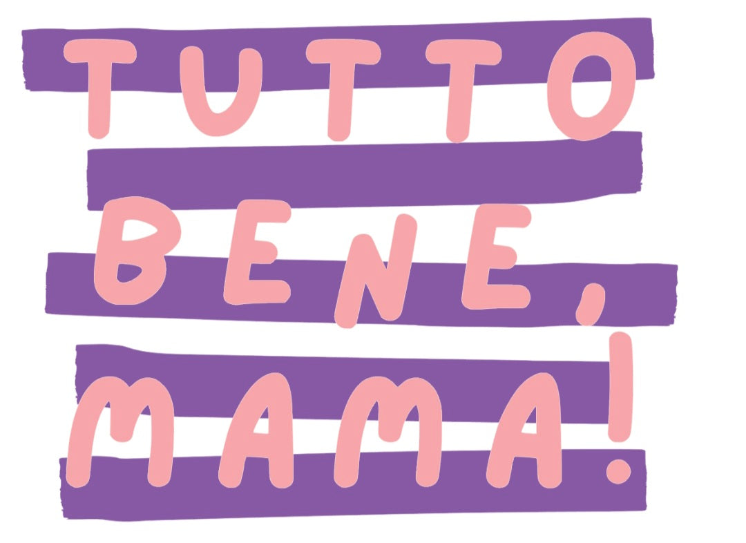 Bügelbild Tutto Bene Mama Streifen 2