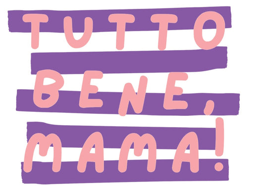 Bügelbild Tutto Bene Mama Streifen 2