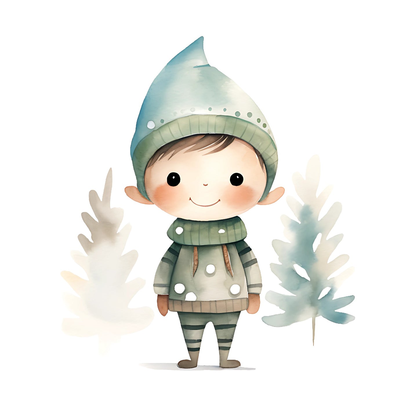 Bügelbild Winter Wichtel Tanno