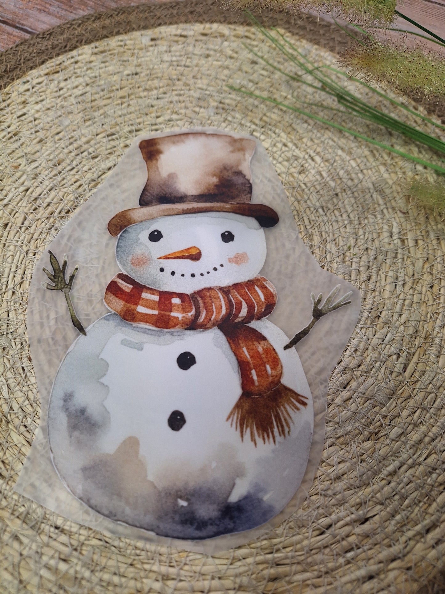 Bügelbild Schneemann